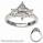 Engagement ring with side diamond princess