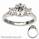 Engagement ring with side diamond princess
