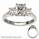Engagement ring with side diamond princess
