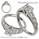 Round side stones engagement ring