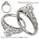 Round side stones engagement ring