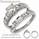 0.59 Carats, Princess, Engagement and Wedding Diamond Rings Set