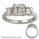 Engagement ring with side diamonds 0.33 carats