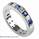 4.7mm Diamond and Sapphires Princess wedding  or anniversary band-finished
