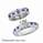 1.07 Carats, Princess, Engagement and Wedding Diamond Rings Set