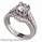 0.77 Carats, Round, Engagement and Wedding Diamond Rings Set