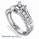 Hand Engraved Princess engagement ring settings