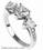 Three Heart Shaped ring with side diamonds