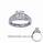 Engagement ring settings, 0.5 carat accent Princess