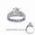 Engagement ring settings, 0.5 carat accent Princess