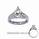 Engagement ring settings, 0.5 carat accent Princess