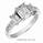 Engagement ring, three Emerald ring, side diamonds
