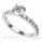 Engagement ring side set with round diamonds