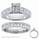 Bridal rings set, 2 carats Princess side diamonds