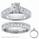Bridal rings set, 2 carats Princess side diamonds
