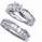 Bridal set, 2 carats baguette diamonds
