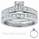 Bridal set, Princess accent diamonds 1.05 Cts