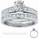 Bridal set, Princess accent diamonds 1.05 Cts