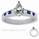 Engagement ring, accent Princess Sapphires & Diamonds
