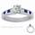 Engagement ring, accent Princess Sapphires & Diamonds