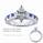 Engagement ring, Round Diamonds & Sapphires