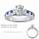 Engagement ring, Round Diamonds & Sapphires