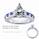 Engagement ring, Round Diamonds & Sapphires