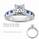 Engagement ring, Round Diamonds & Sapphires