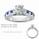 Engagement ring, Round Diamonds & Sapphires