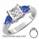 Engagement ring with side Sapphires Pear Shapes