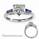 Accent Baguette Sapphires engagement ring settings