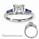 Accent Baguette Sapphires engagement ring settings