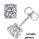 Cushion cut diamond stud earrings