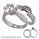 Antique bridal rings set, replica, hand engraved