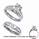 1.04 carats sides bridal ring sets