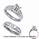 1.04 carats sides bridal ring sets
