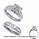 1.04 carats sides bridal ring sets