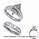 1.04 carats sides bridal ring sets
