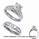 1.04 carats sides bridal ring sets
