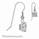 French wire hinged earrings,Princess diamond