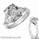 Engagement ring with side diamond Triangles