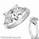 Engagement ring with side diamond Triangles