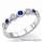 Seven Diamond & Sapphires wedding or engagement ring