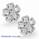 Flower designers earrings, 1 carat diamonds