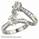 Crisscross engagement ring with diamonds