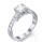 1.03 Carats, Oval, Engagement ring with side stones settings, finished