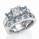 Aquamarines and diamonds bridal set