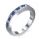 Anniversary / Wedding ring 7 diamonds 0.30 carats  and 7 Blue Sapphires