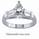 Engagement ring with side diamond Baguettes
