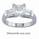 Engagement ring with side diamond Baguettes